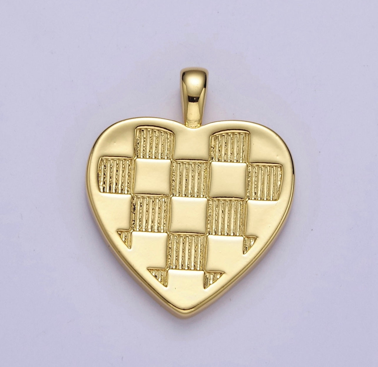 Checkered Heart Pendant