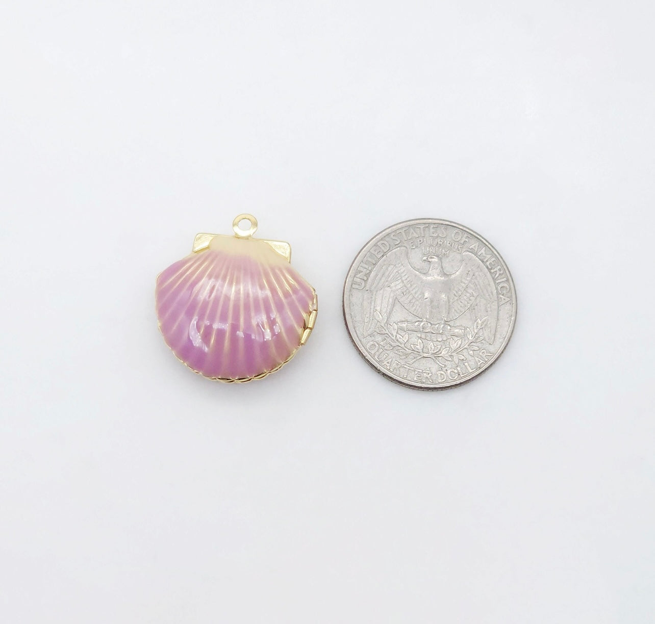 Blue/Purple Shell Locket Pendant